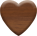 1/2 Inch Mini Wood Letter HEART