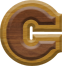 7/8 Inch Ex-Small Double Raised Wood Letter C