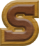 7/8 Inch Ex-Small Double Raised Wood Letter S