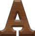 1 Inch Small Wood Letter A - ALPHA