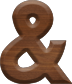 1 Inch Small Wood Letter AMPERSAND
