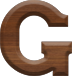1 Inch Small Wood Letter G