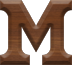 1 Inch Small Wood Letter M - MU
