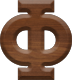 1 Inch Small Wood Letter PHI