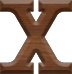 1 Inch Small Wood Letter X - CHI