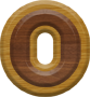 1-1/4 Inch Small Double Raised Wood Letter  O -OMICRON