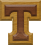1-1/4 Inch Small Double Raised Wood Letter T - TAU