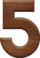 1-5/8 Inch Medium Wood Letter #5