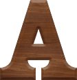 1-5/8 Inch Medium Wood Letter A - ALPHA
