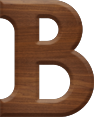 1-5/8 Inch Medium Wood Letter B - BETA