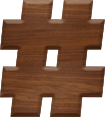 1-5/8 Inch Medium Wood Letter NUMBER POUND