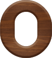 1-5/8 Inch Medium Wood Letter  O -OMICRON