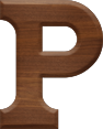 1-5/8 Inch Medium Wood Letter P - RHO