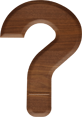 1-5/8 Inch Medium Wood Letter QUESTION MARK