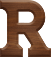 1-5/8 Inch Medium Wood Letter R