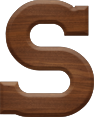 1-5/8 Inch Medium Wood Letter S