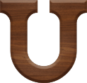 1-5/8 Inch Medium Wood Letter U