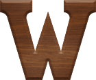 1-5/8 Inch Medium Wood Letter W
