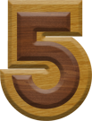 1-7/8 Inch Medium Double Raised Wood Letter #5