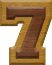 1-7/8 Inch Medium Double Raised Wood Letter #7
