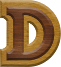 1-7/8 Inch Medium Double Raised Wood Letter D