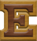 1-7/8 Inch Medium Double Raised Wood Letter E - EPSILON