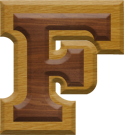 1-7/8 Inch Medium Double Raised Wood Letter F
