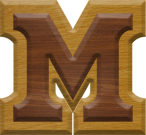 1-7/8 Inch Medium Double Raised Wood Letter M - MU