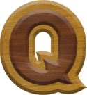 1-7/8 Inch Medium Double Raised Wood Letter Q