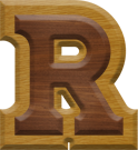 1-7/8 Inch Medium Double Raised Wood Letter R