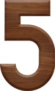 2-1/2 Inch Large Wood Letter #5