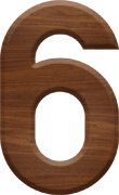 2-1/2 Inch Large Wood Letter #6