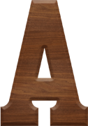 2-1/2 Inch Large Wood Letter A - ALPHA