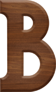 2-1/2 Inch Large Wood Letter B - BETA