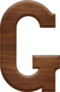 2-1/2 Inch Large Wood Letter G