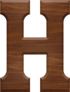 2-1/2 Inch Large Wood Letter H - ETA