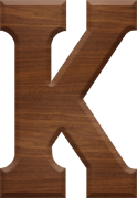 2-1/2 Inch Large Wood Letter K - KAPPA