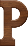 2-1/2 Inch Large Wood Letter P - RHO