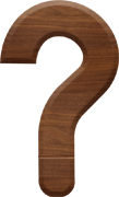 2-1/2 Inch Large Wood Letter QUESTION MARK
