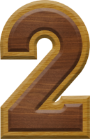 2-3/4 Inch Large Double Raised Wood Letter #2