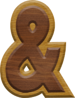 2-3/4 Inch Large Double Raised Wood Letter AMPERSAND