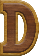 2-3/4 Inch Large Double Raised Wood Letter D