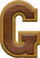 2-3/4 Inch Large Double Raised Wood Letter G