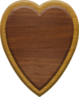 2-3/4 Inch Large Double Raised Wood Letter HEART