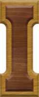 2-3/4 Inch Large Double Raised Wood Letter I - IOTA