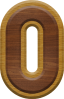 2-3/4 Inch Large Double Raised Wood Letter  O -OMICRON