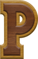 2-3/4 Inch Large Double Raised Wood Letter P - RHO