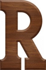 3-1/2 Inch Wood Letter R