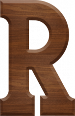5 Inch Wood Letter R