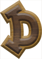 2-3/4 Inch Large Double Raised Fiesta Letter D